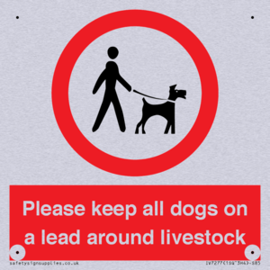 Please keep all dogs on a lead around livestock